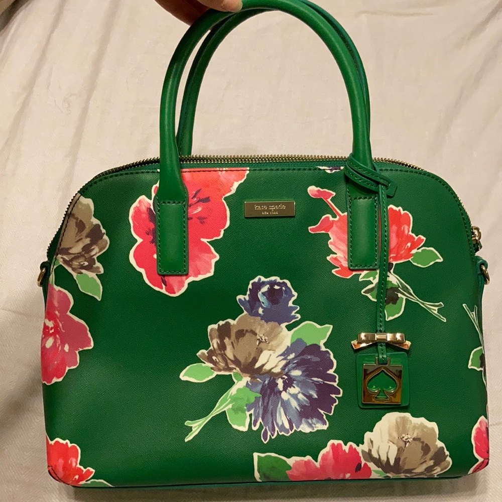 Floral Leather Kate Spade Satchel Purse